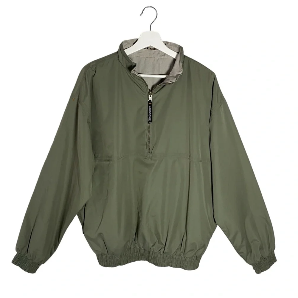 Early 2000s Y2K Sun Mountain Green Pullover Reversible Jacket Men's  M Gorpcore